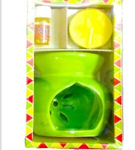 Ceramic Aroma Burner Coming with 1pc Candle & 1pc Aroma Oil