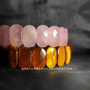 Rose Quartz and Tiger Eye Bracelet Combo