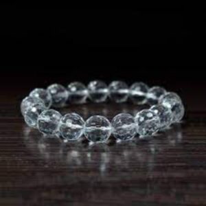 Clear Quartz Diamond Cut Bracelets 13 beads 12 MM