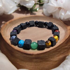 7 CHAKRA LAVA BRACELET