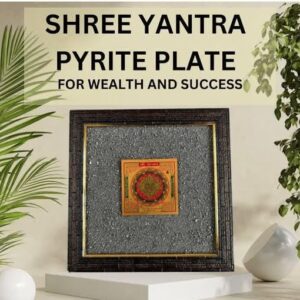 PYRITE PLATE WITH SHREE YANTRA